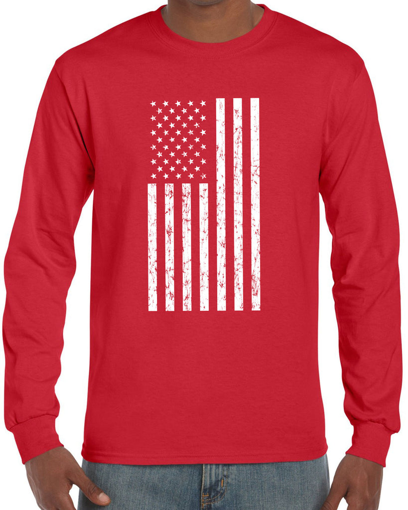 American Flag Mens Long Sleeve Shirt USA patriot merica republican democrat campaign election politics freedom liberty independence day 4th of july