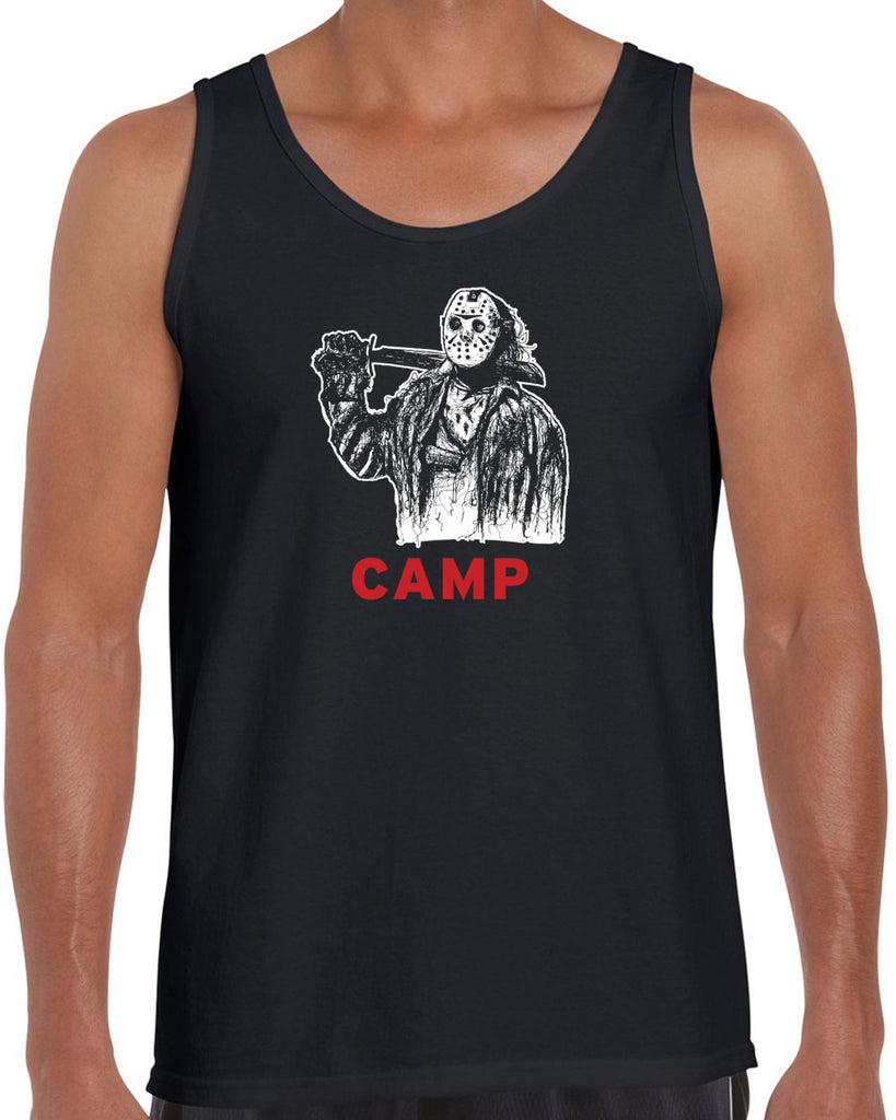 Camp Mens Tank Top camp crystal lake jason voorhees scary movie horror film 80s slasher halloween costume