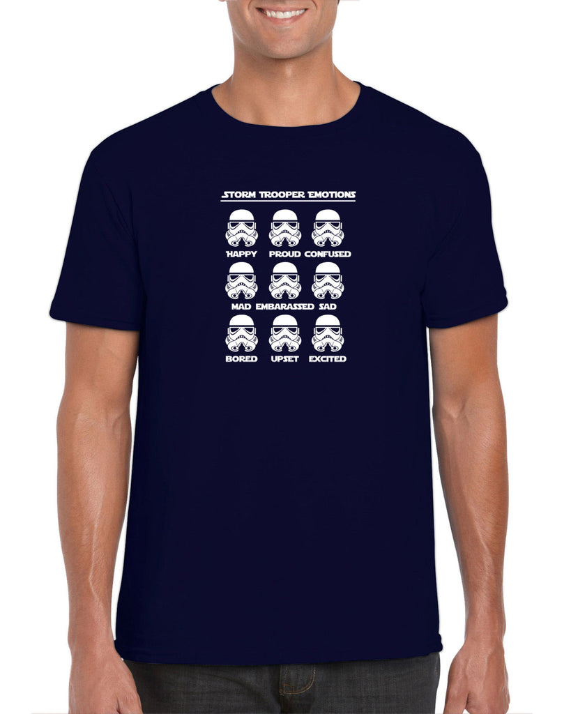 Storm Trooper Emotions Mens T-Shirt Geek Nerd Star Wars 80s Dark Side Empire