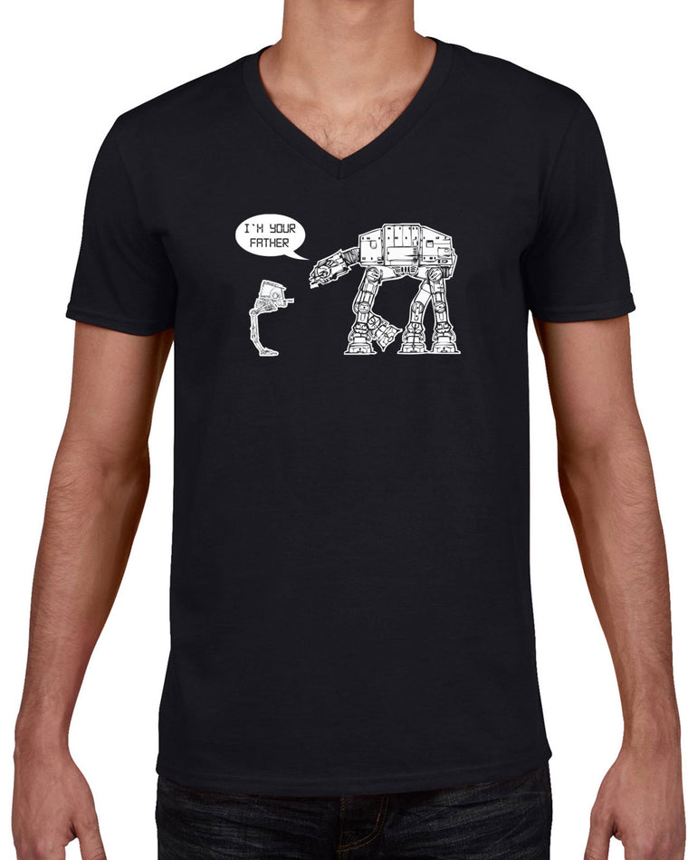 Men's V-Neck T-Shirt - At At I Am Your Father