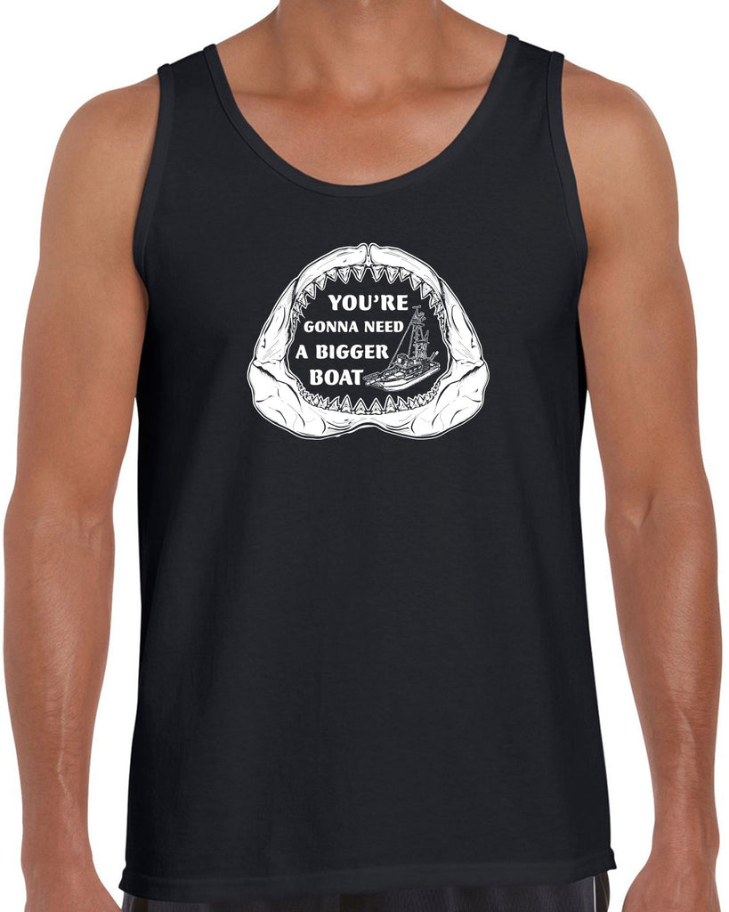 You're Gonna Need A Bigger Boat Tank Top Funny Movie Jaws 70s Great White Quints Fishing Scary Movie