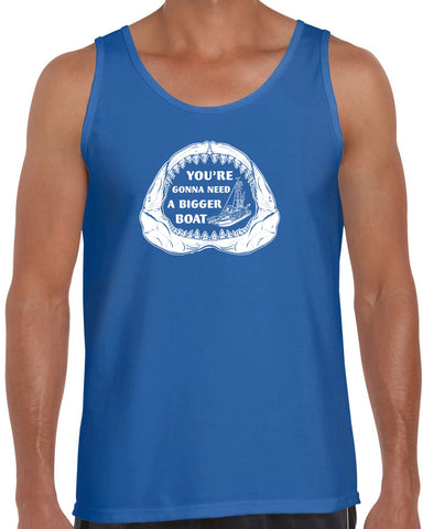 You're Gonna Need A Bigger Boat Tank Top Funny Movie Jaws 70s Great White Quints Fishing Scary Movie