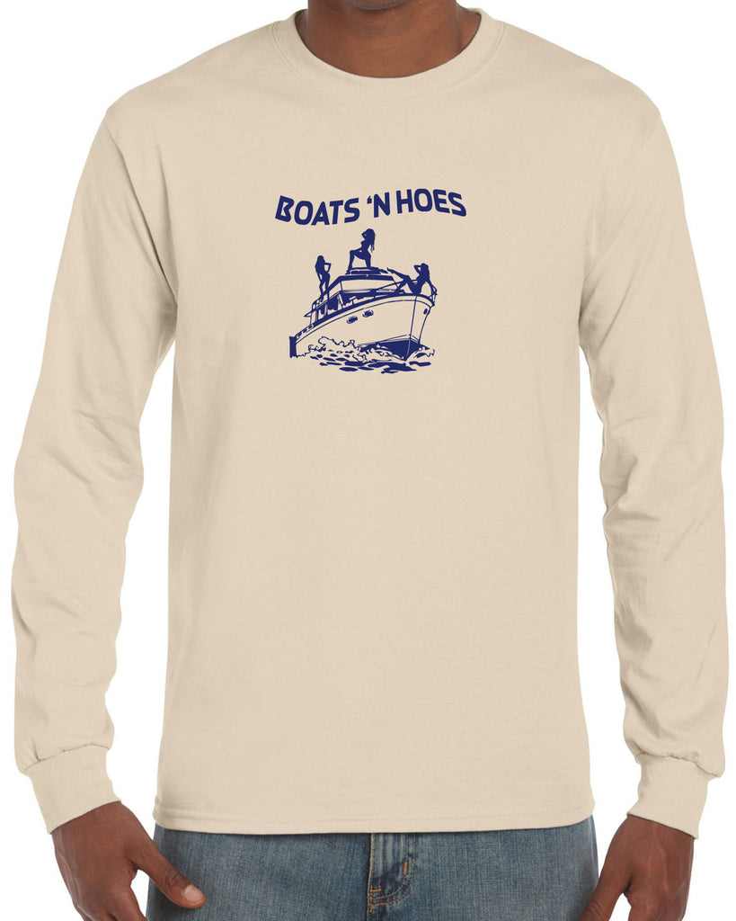 Boats N Hoes Long Sleeve Shirt Step Brothers Movie Prestige Worldwide Funny Music Party