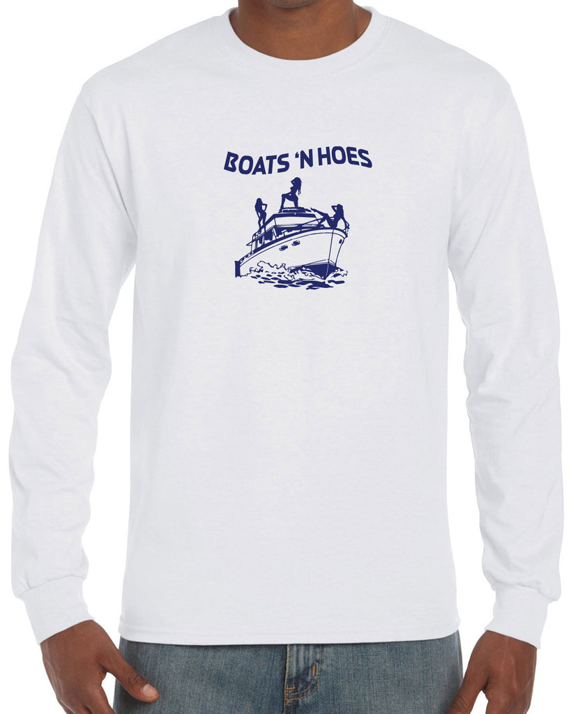 Boats N Hoes Long Sleeve Shirt Step Brothers Movie Prestige Worldwide Funny Music Party