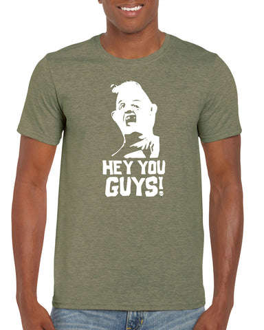 Hot Press Apparel Hey You Guys Goonies Sloth Never Say Die 80s Movie Vintage Classic College Party Funny Humor Gift Present Halloween Costume Sale Handmade