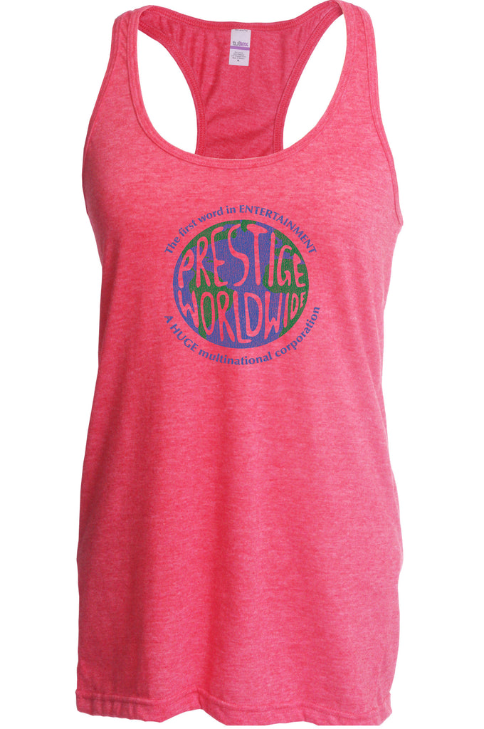 Prestige Worldwide Racer Back Tank Top Racerback Funny Step Brothers Movie Boats N Hoes Music