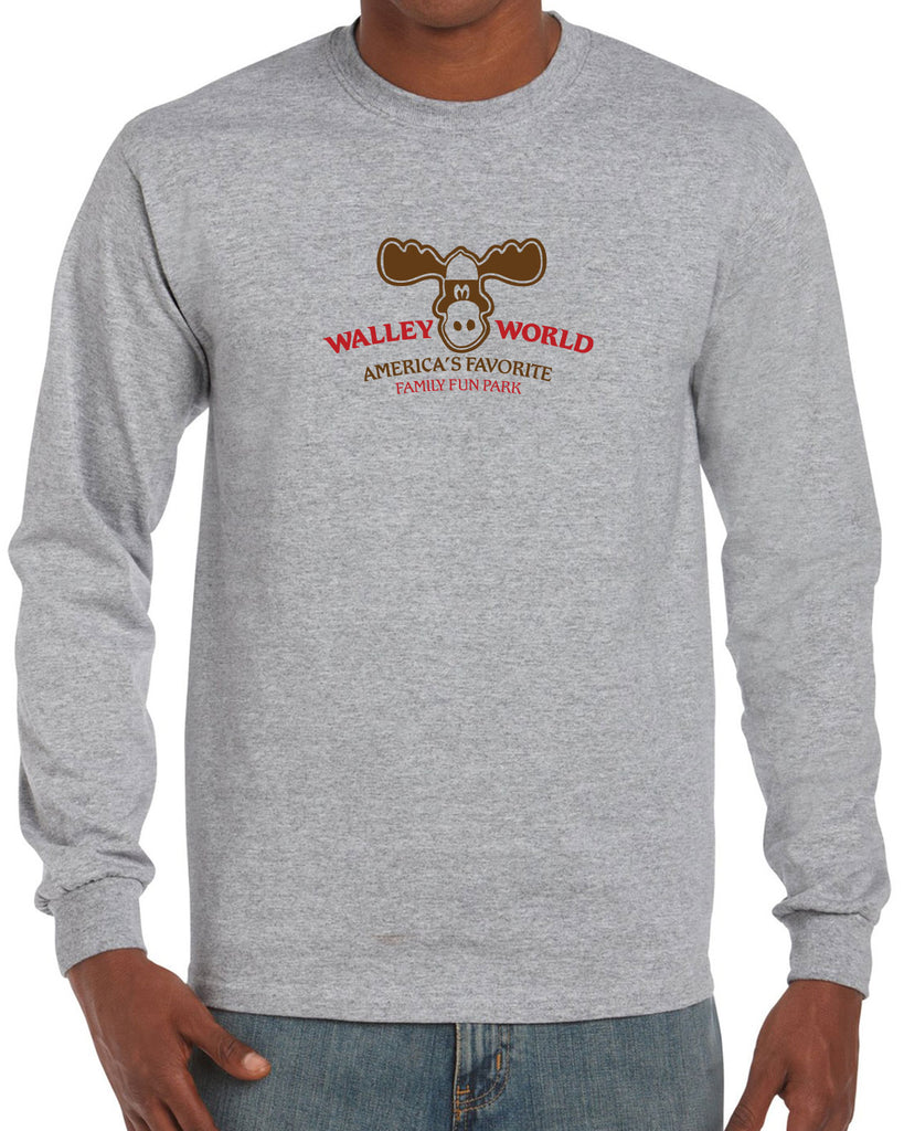Walley World Family Fun Park Mens Long Sleeve Shirt Griswold Family Vacation 80s Movie Costume Vintage Retro