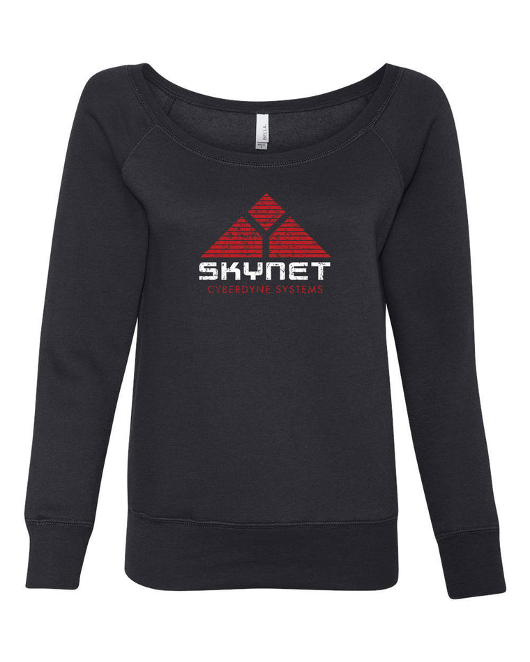 Women's Off the Shoulder Sweatshirt - Skynet