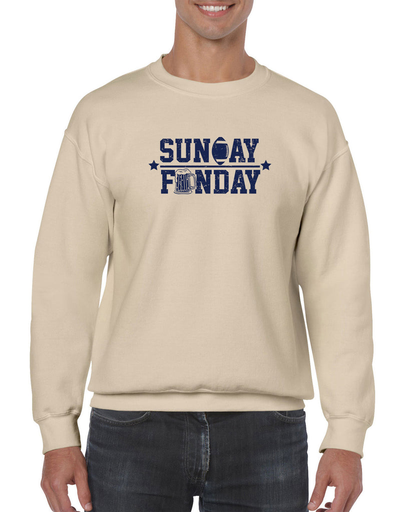 Sunday Funday Crew Sweatshirt Football Party Sports Touchdown College Vintage Retro