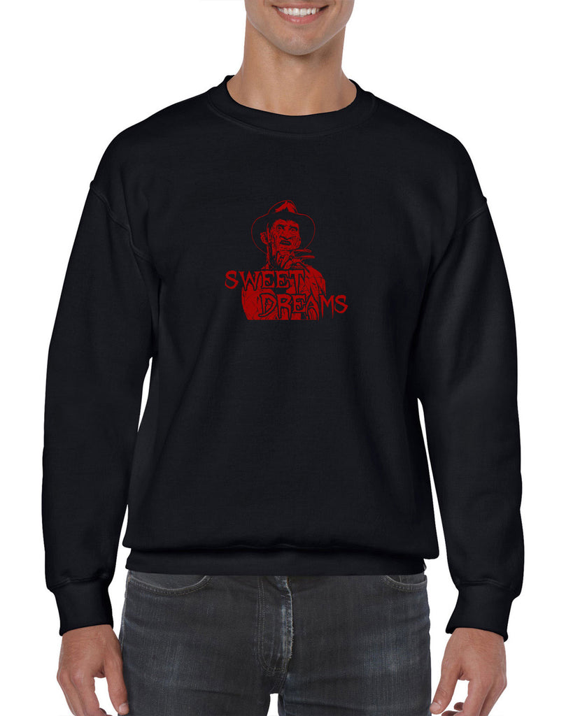 Sweet Dreams Crew Sweatshirt Nightmare On Elm Street 80s Scary Horror Film Movie