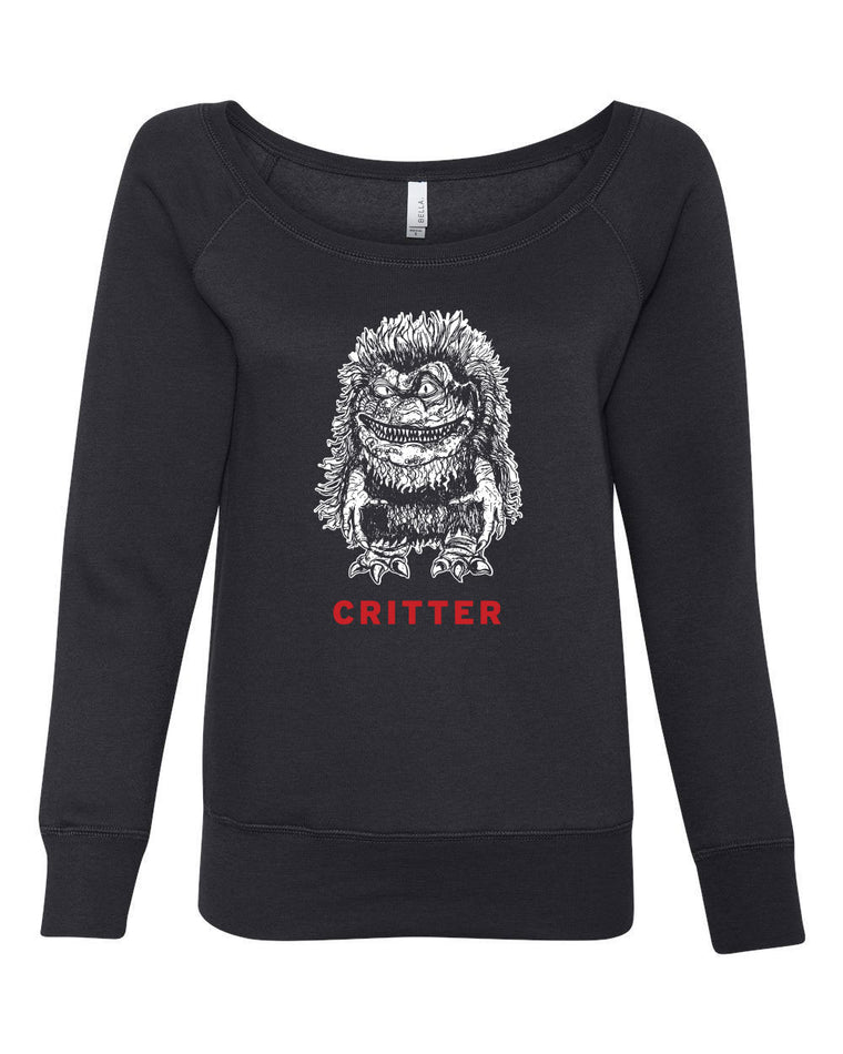 Women's Off the Shoulder Sweatshirt - Critter
