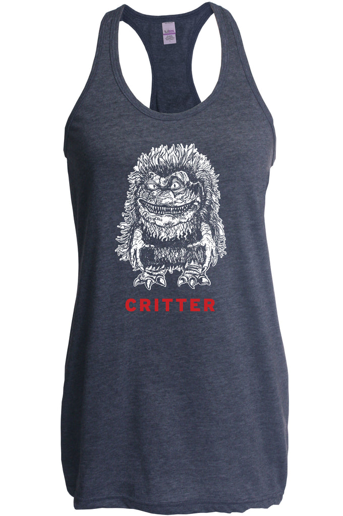 Critter Racer Back Tank Top Critters 80s movie scary horror film party vintage retro