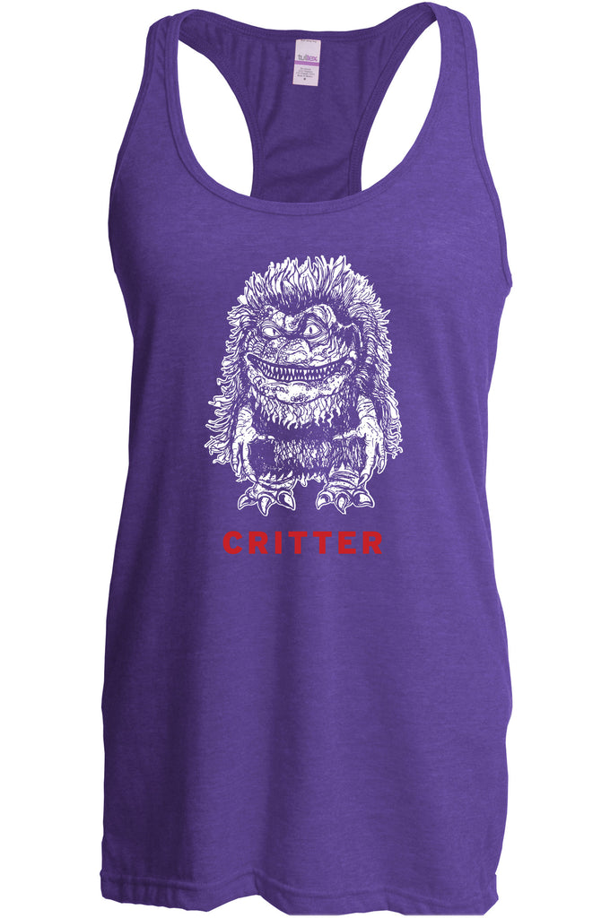 Critter Racer Back Tank Top Critters 80s movie scary horror film party vintage retro