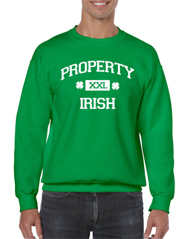 Property Irish 2XL Crew Sweatshirt leprechaun clover St. Patricks Day st. pattys day Irish Ireland ginger drunk drinking party college holiday