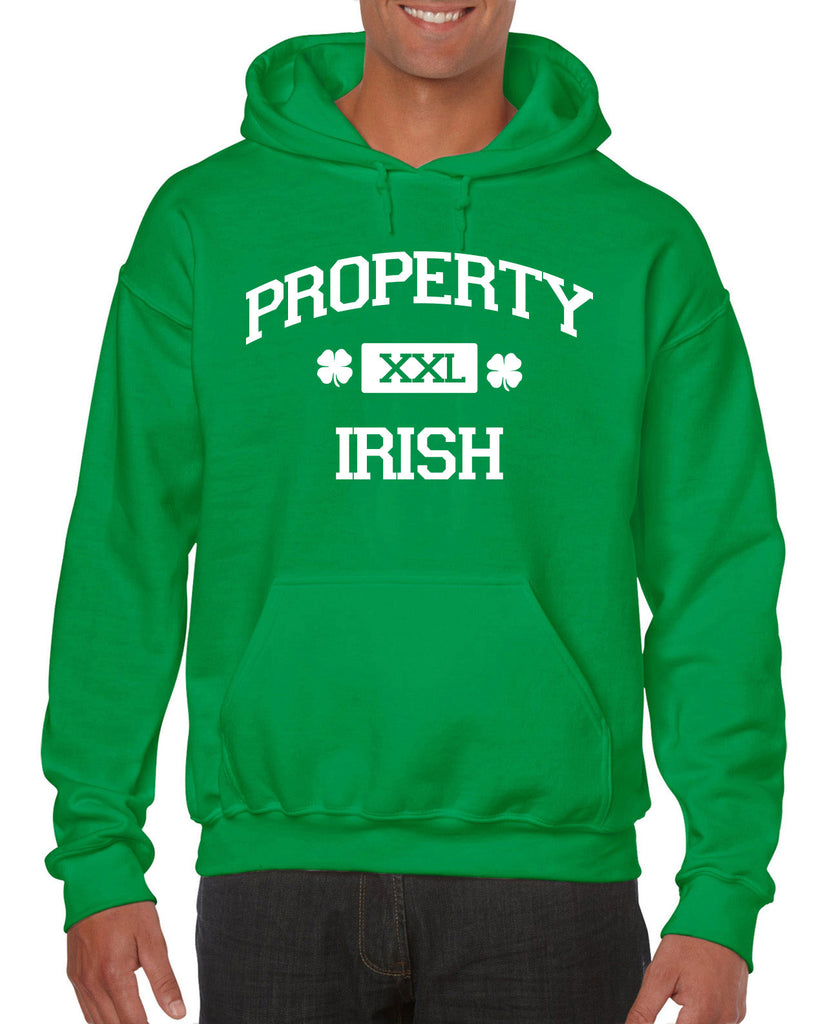 Property Irish 2XL Hoodie Hooded Sweatshirt leprechaun clover St. Patricks Day st. pattys day Irish Ireland ginger drunk drinking party college holiday