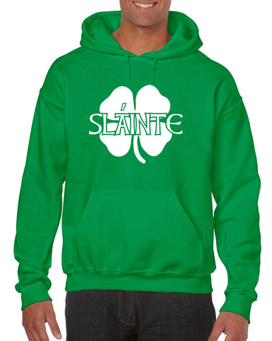 Slainte Hoodie Hooded Sweatshirt leprechaun clover St. Patricks Day st. pattys day Irish Ireland ginger drunk drinking party college holiday