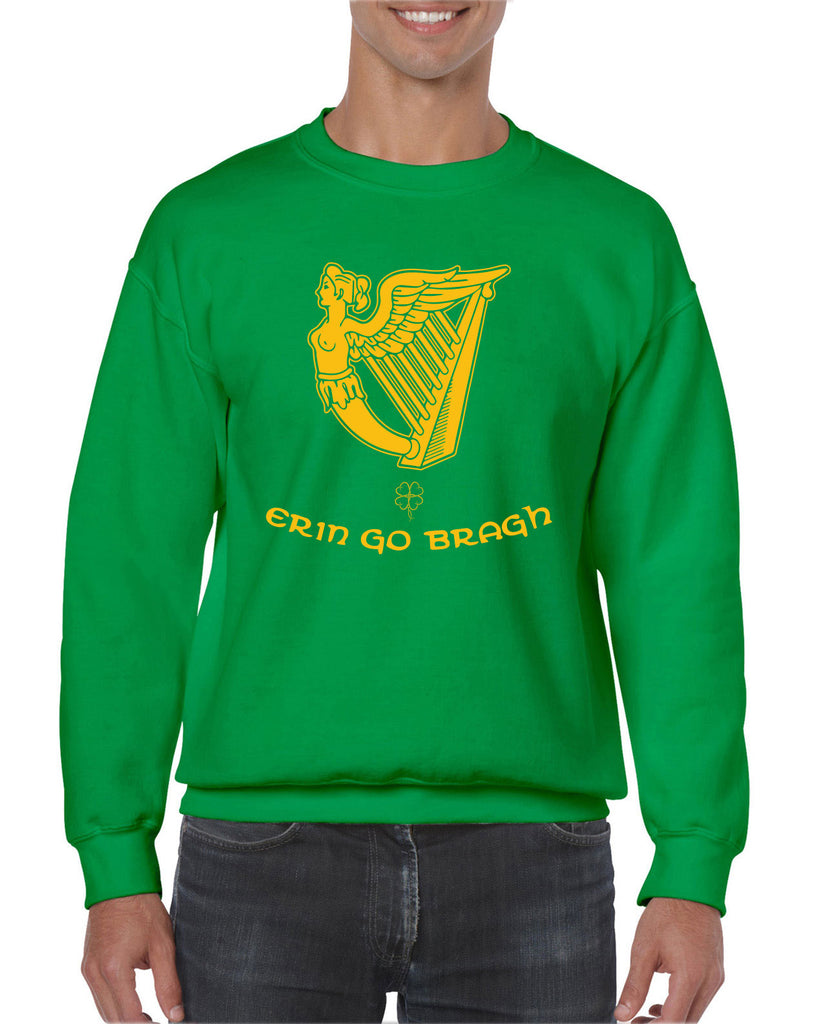 Erin Go Bragh Crew Sweatshirt leprechaun clover St. Patricks Day st. pattys day Irish Ireland ginger drunk drinking party college holiday