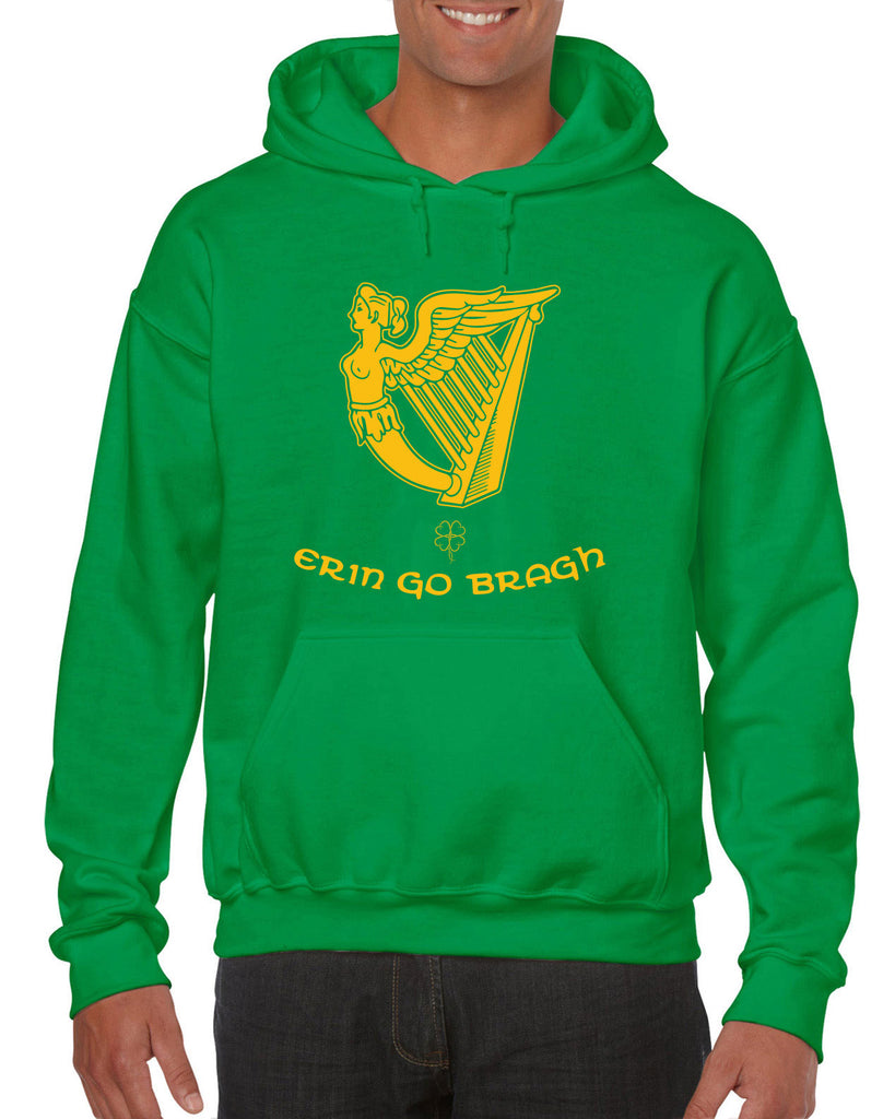 Erin Go Bragh Hoodie Hooded Sweatshirt leprechaun clover St. Patricks Day st. pattys day Irish Ireland ginger drunk drinking party college holiday