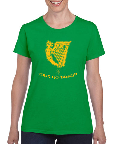 Erin Go Bragh Womens T-shirt leprechaun clover St. Patricks Day st. pattys day Irish Ireland ginger drunk drinking party college holiday