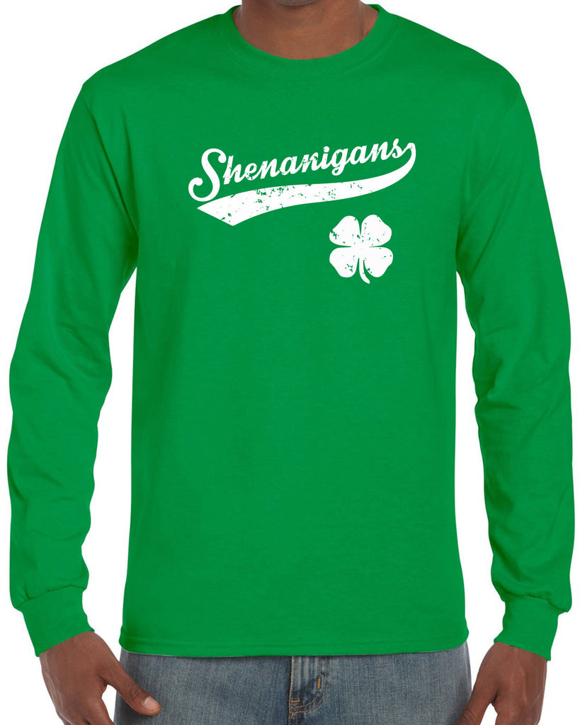 Shenanigans Long Sleeve Shirt leprechaun clover St. Patricks Day st. pattys day Irish Ireland ginger drunk drinking party college holiday