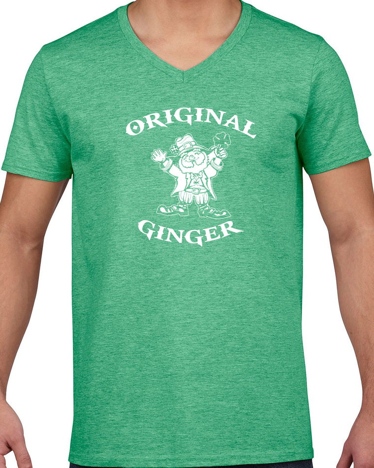 Men's Short Sleeve V-Neck T-Shirt - Original Ginger