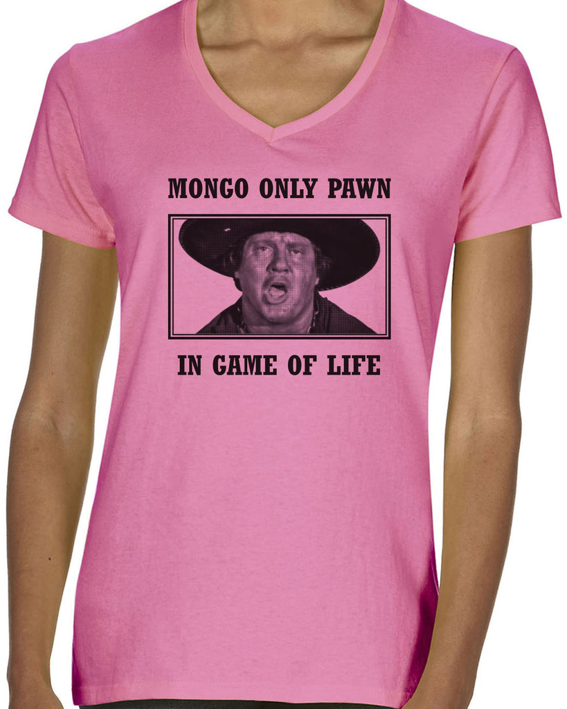 Mongo Only Pawn in Game of Life Womens Short Sleeve Shirt funny 70s 80s movie Blazing Saddles movie western Hot Press Apparel 