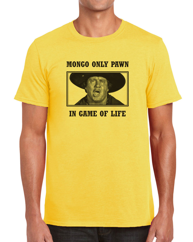 Mongo Only Pawn in Game of Life Mens Long Sleeve Shirt funny 70s 80s movie Blazing Saddles movie western Hot Press Apparel
