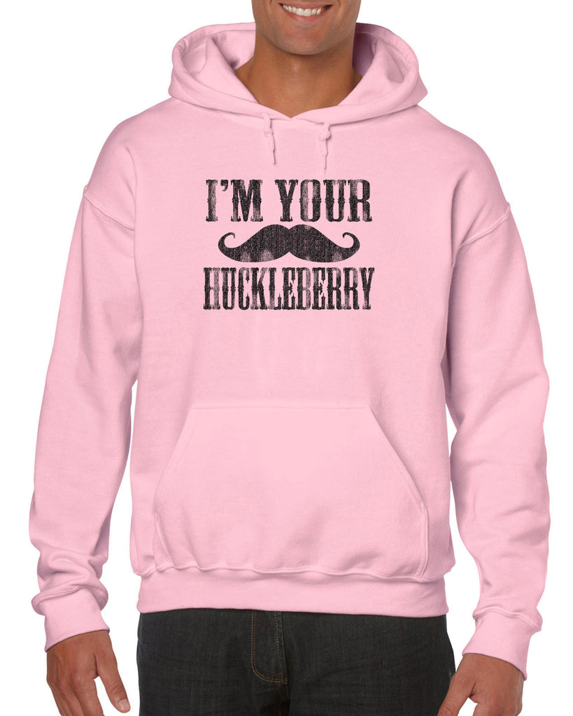 Hot Press Apparel I'm Your Huckleberry Men's Hoodie Mustache Gift Present Western Doc Holiday Tombstone