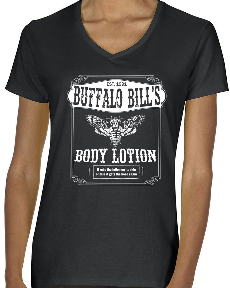 Women's Short Sleeve V-Neck T-Shirt - Buffalo Bill