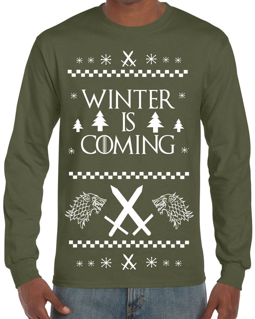 Hot Press Apparel Winter Is Coming Game Of Thrones TV Show The Wall John Snow Stark Mother of Dragons Khaleesi Winterfelll