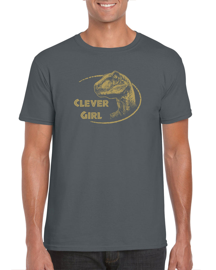 Hot Press Apparel Clever Girl Jurassic Horror Costume Funny 90's Movie Vintage Funny Shirt Present Gift Cult Classic Raptor