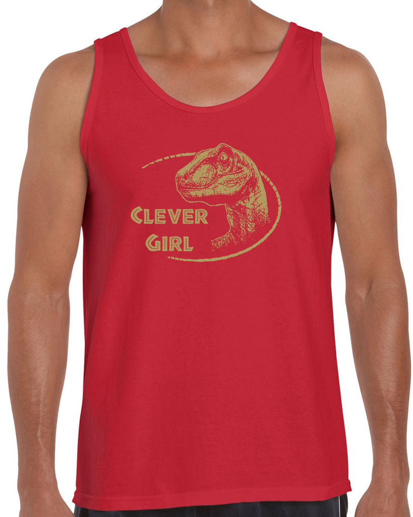 Men's Tank Top - Clever Girl Jurassic Paleontologist Raptor Dinosaur Funny Movie Present Gift