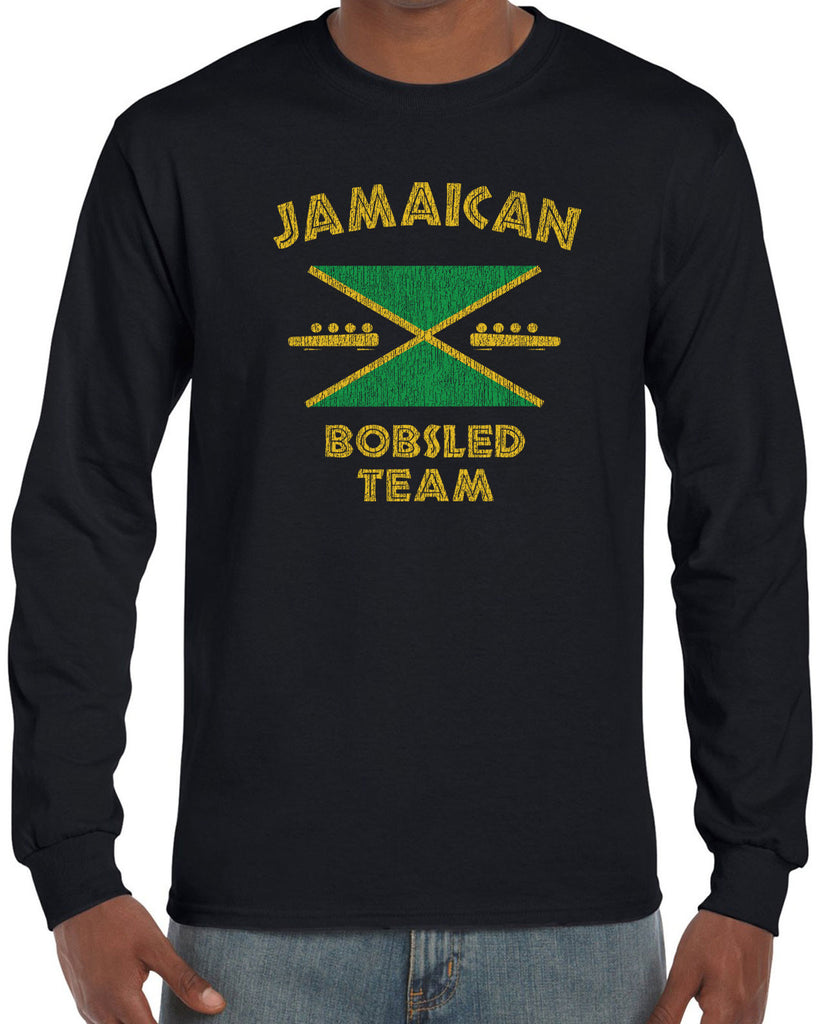 Hot Press Apparel Men's Jamaican Bobsled Team Long Sleeve Shirt