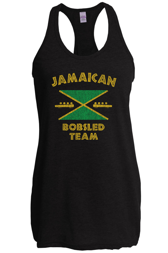 Hot Press Apparel Women's Racerback Tank Top Jamaican Bobsled Team 