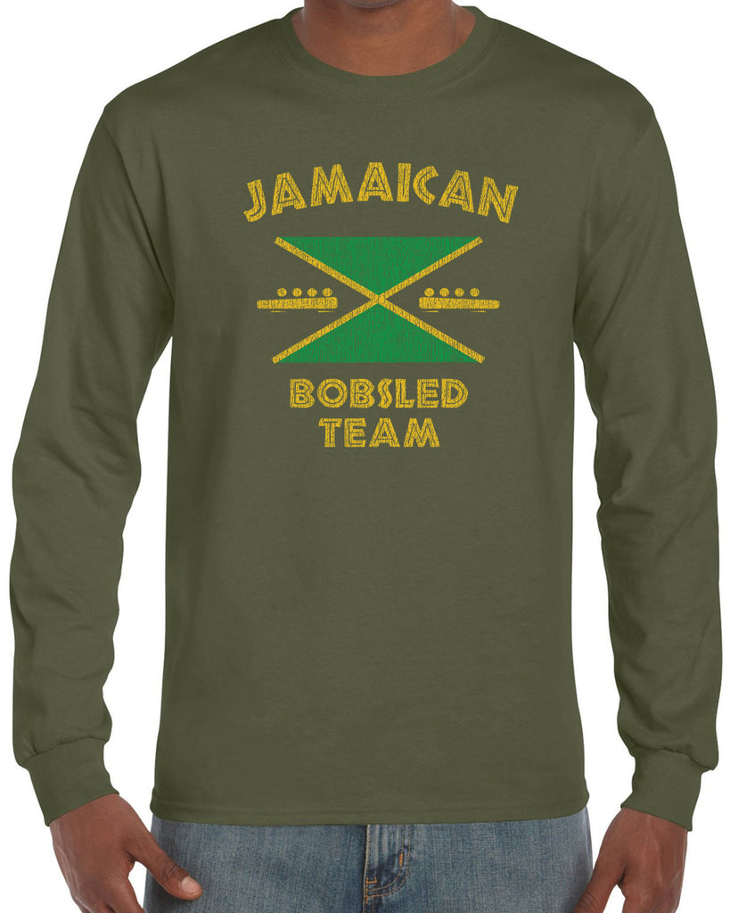 Hot Press Apparel Men's Jamaican Bobsled Team Long Sleeve Shirt