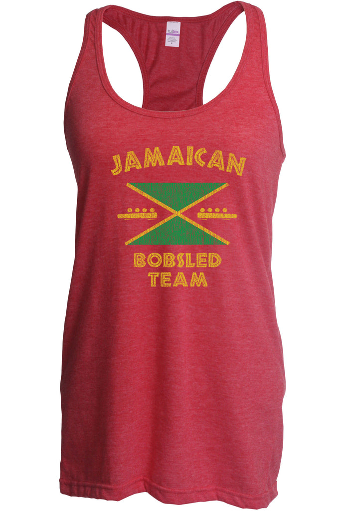 Hot Press Apparel Women's Racerback Tank Top Jamaican Bobsled Team 