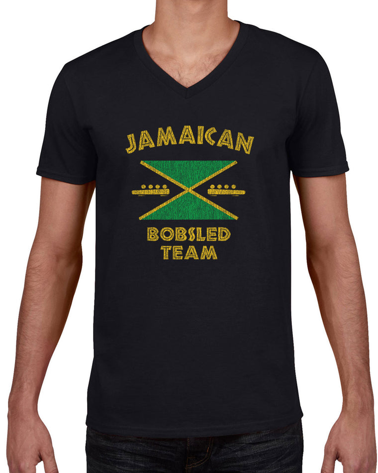 Men's Short Sleeve V-Neck T-Shirt - Jamaican Bobsled Team