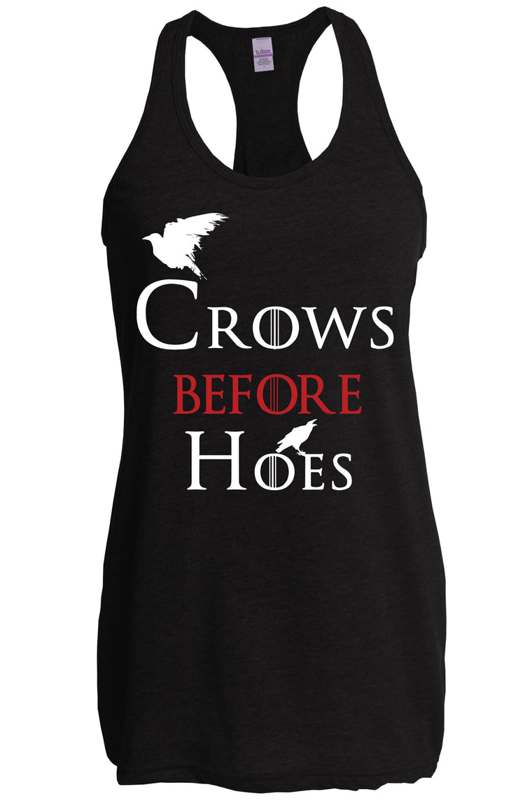 Women's Racerback Tank Top - Crows Before Hoes