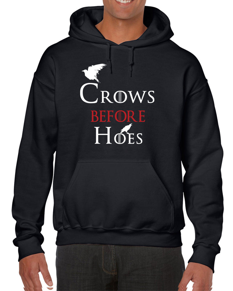 Unisex Hoodie Sweatshirt - Crows Before Hoes
