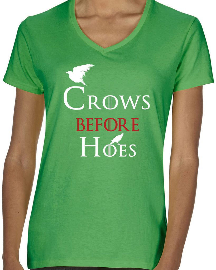 Hot Press Apparel Crows Before Hoes Mens V-neck Shirt