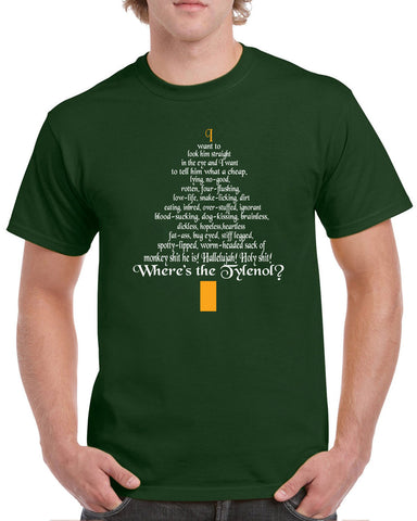 Hot Press Apparel Clark Rant Men's T-Shirt Tee Clothing Short Sleeve Griswold Christmas Holiday Vacation Gift Present