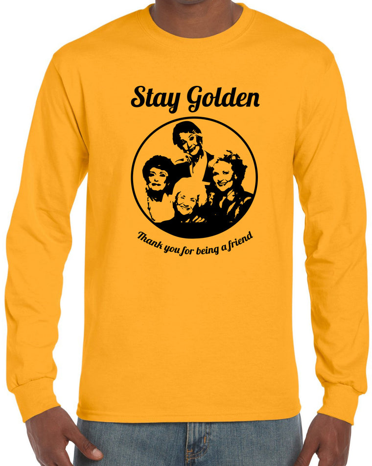 Men's Long Sleeve Shirt - Stay Golden