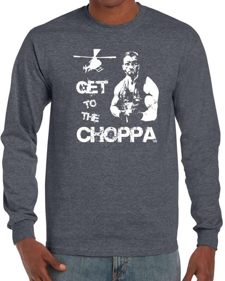 Men's Long Sleeve Shirt - Get to the Choppa