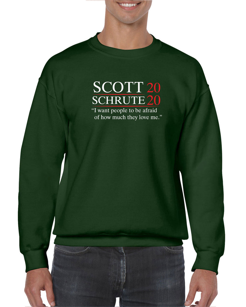 Scott Schrute 2020 Crew Sweatshirt funny the office michael dwight campaign election president tv show