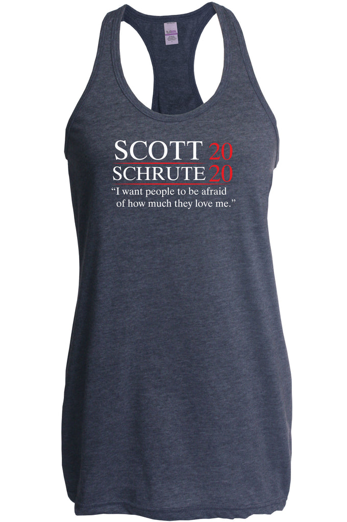 Scott Schrute 2020 Racer Back racerback Tank Top funny the office michael dwight campaign election president tv show