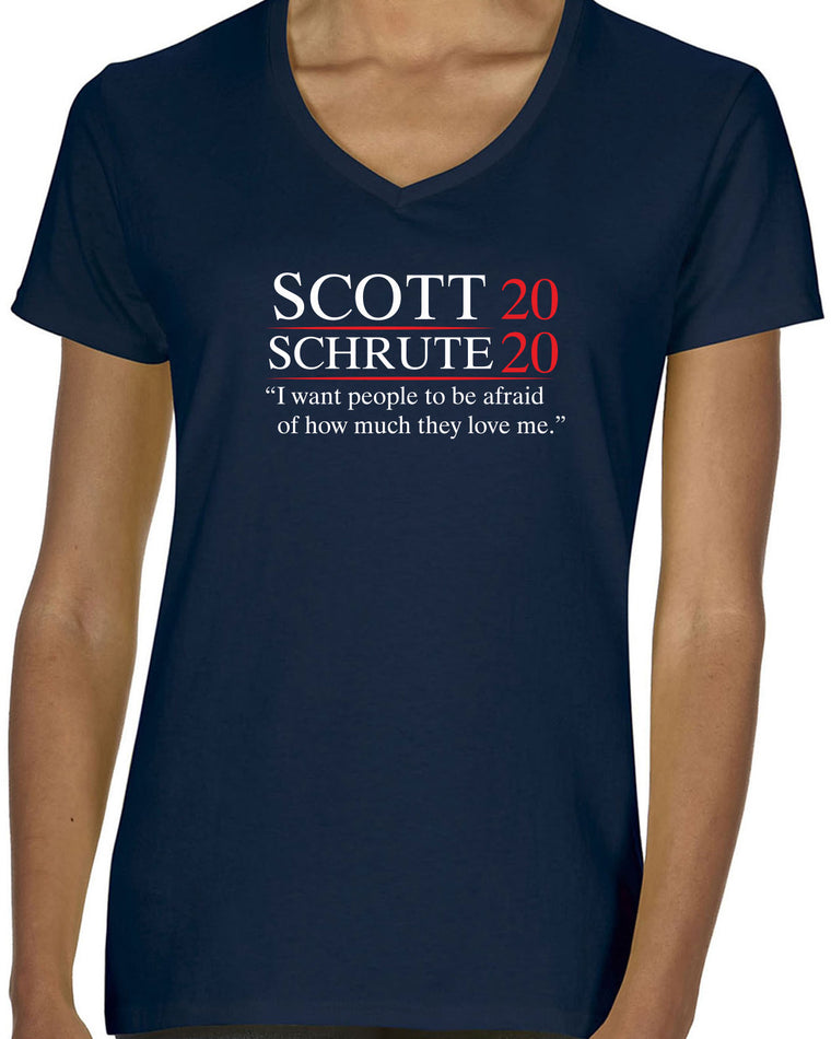 Women's Short Sleeve V-Neck T-Shirt - Scott Schrute 2020