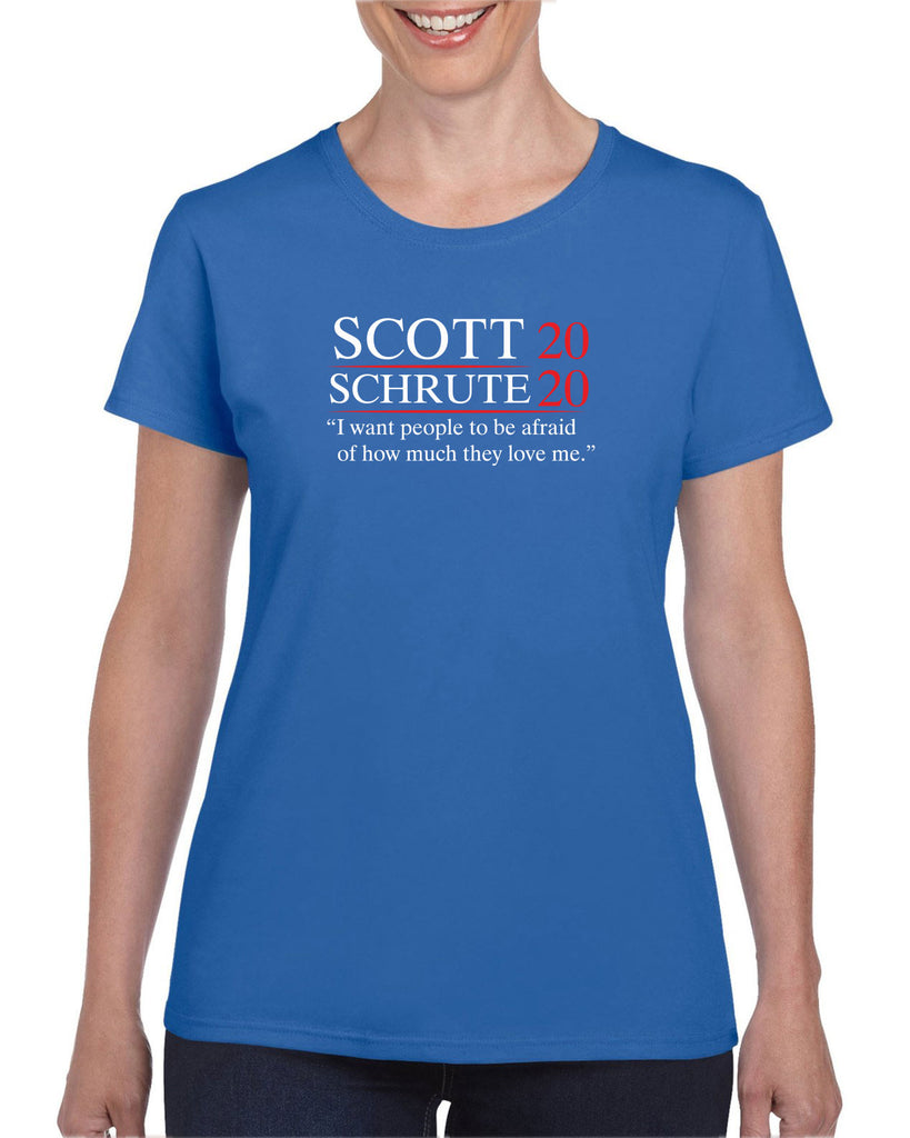 Scott Schrute 2020 Womens T-Shirt funny the office michael dwight campaign election president tv show