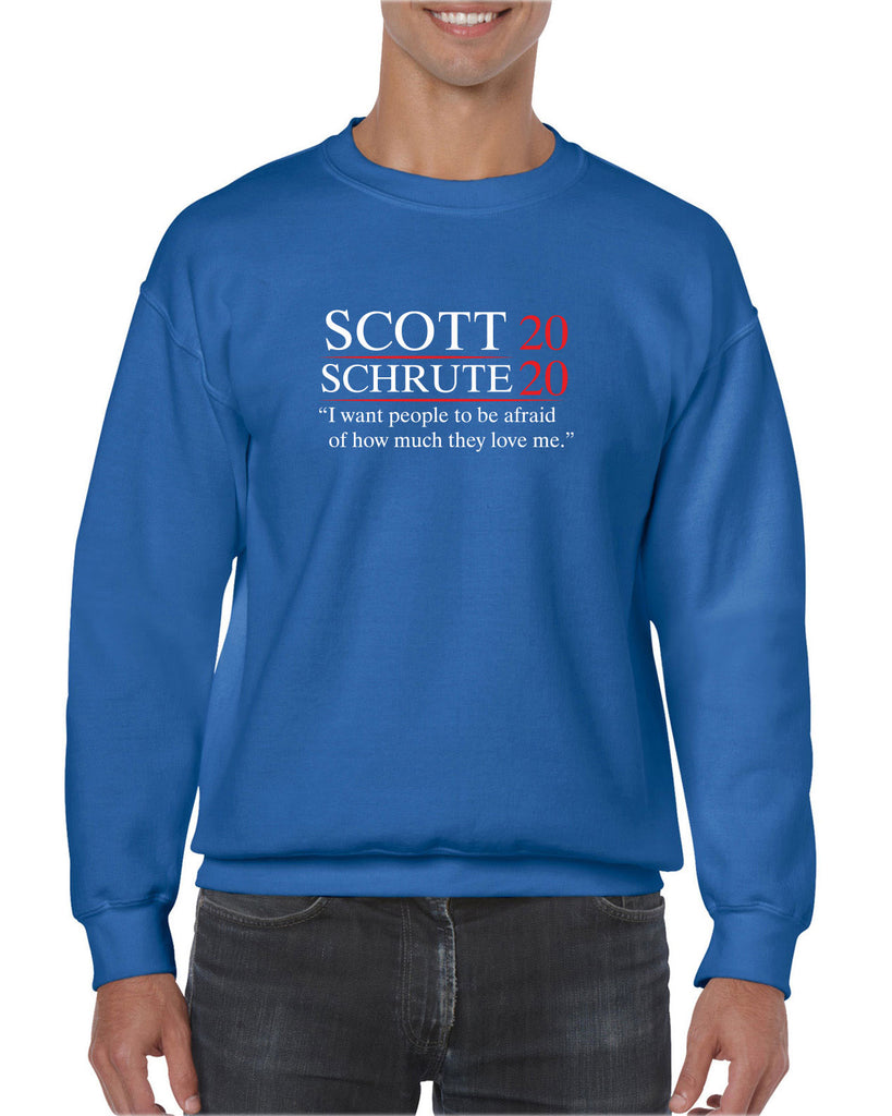 Scott Schrute 2020 Crew Sweatshirt funny the office michael dwight campaign election president tv show