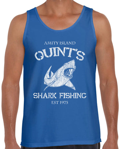 Hot Press Apparel Sleeveless Tank Top comfy Quint's Shark fishing great white Jaws 70s movie scary Amity Island costume
