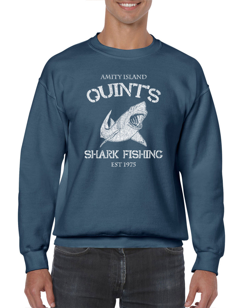 Hot Press Apparel Unisex Crew Sweatshirt - Quint's Shark Fishing